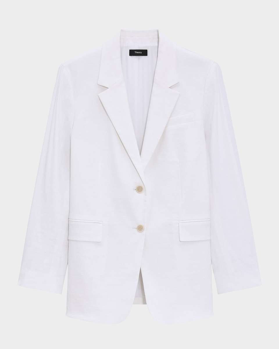 Oversized Crunch Linen Blazer